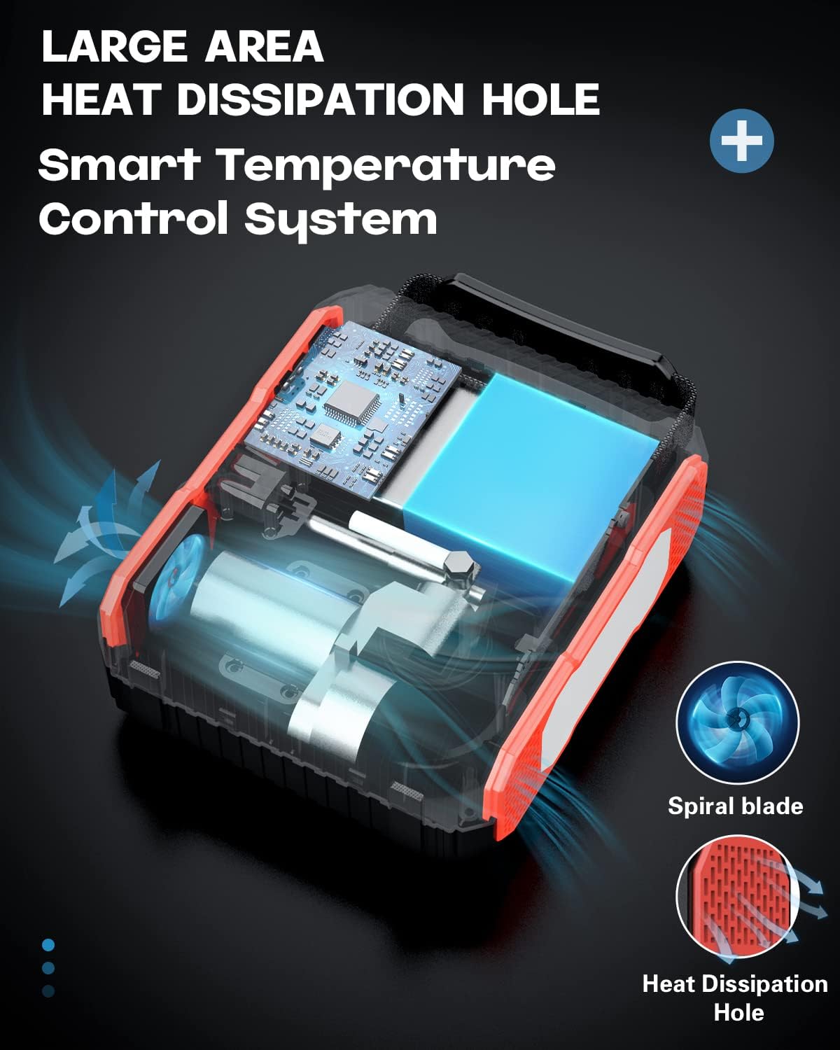 7000A Car Jump Starter & Air Compressor – 150PSI, 24000mAh, 12V - Image 2