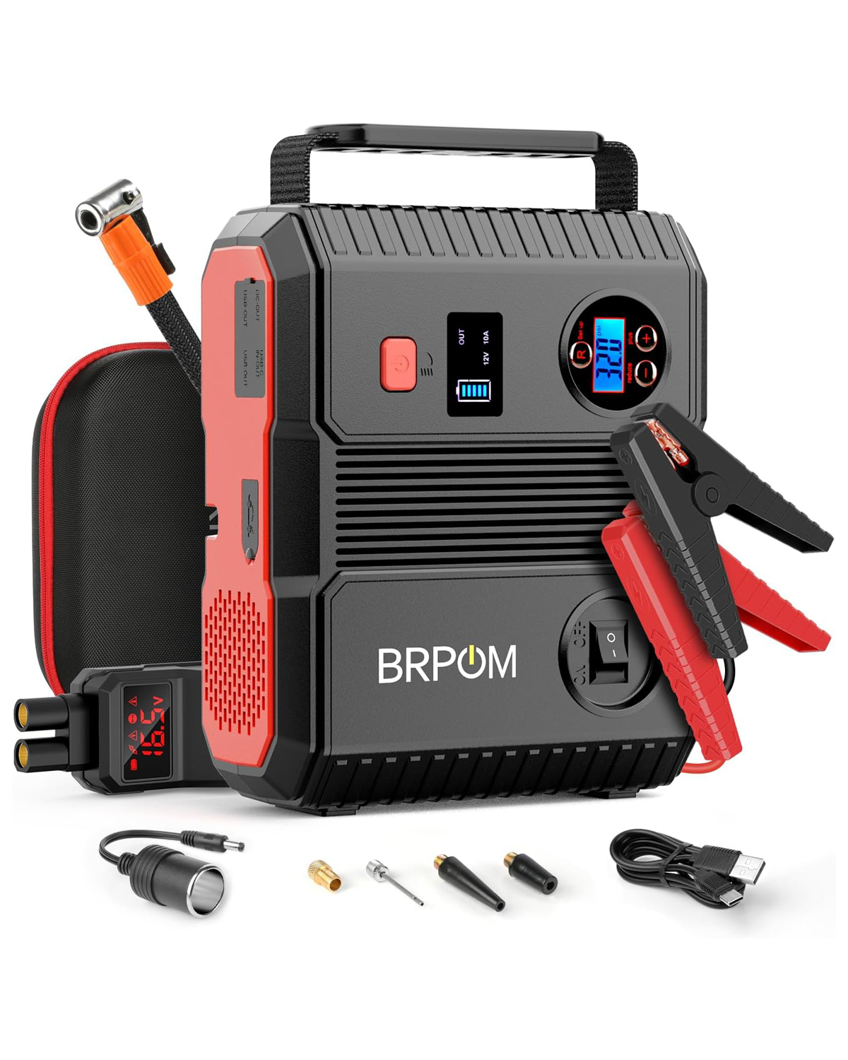 7000A Car Jump Starter & Air Compressor – 150PSI, 24000mAh, 12V