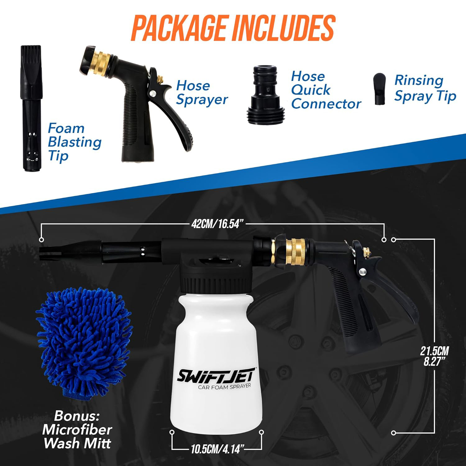 SwiftJet Foam Cannon Car Wash Kit – Adjustable Soap & Water Flow - Image 2