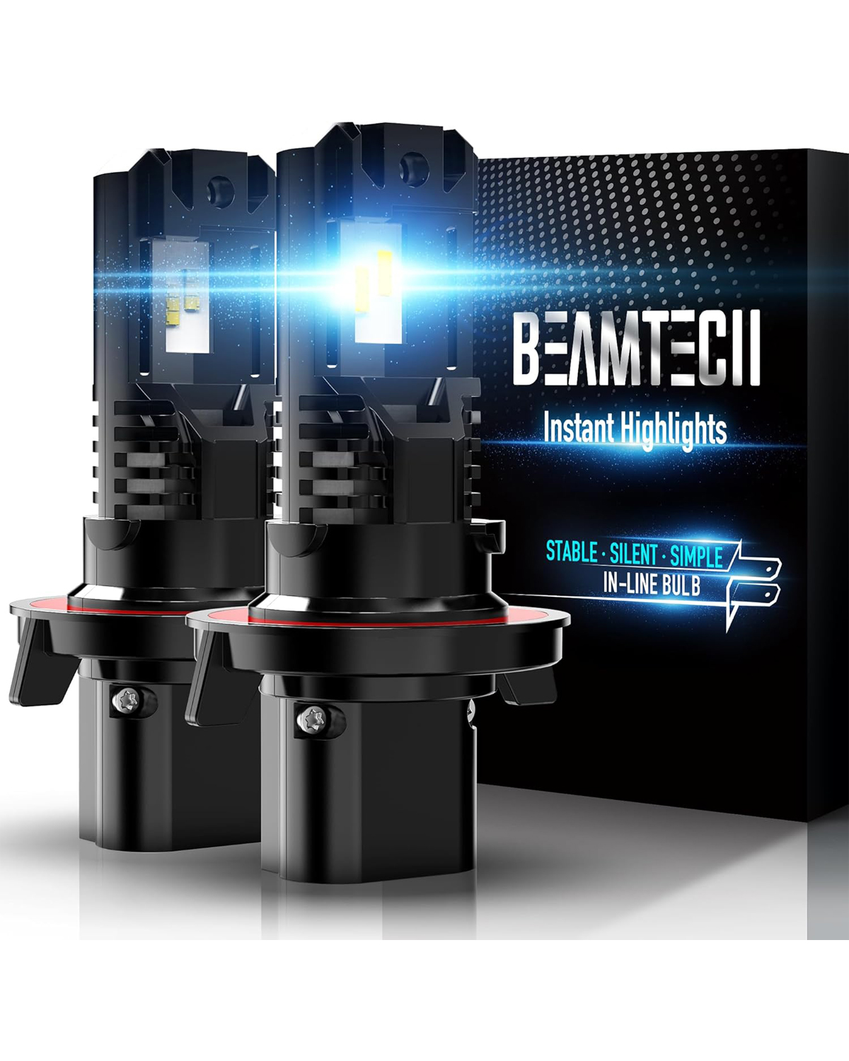 BEAMTECH H-13 9008 Off-Road & Fog Light Bulbs - 2 PCS, Bright LED Powersport