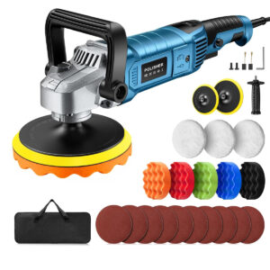 1600W Buffer Polisher Kit – 6/7” Rotary Waxer with 7-Speed Control