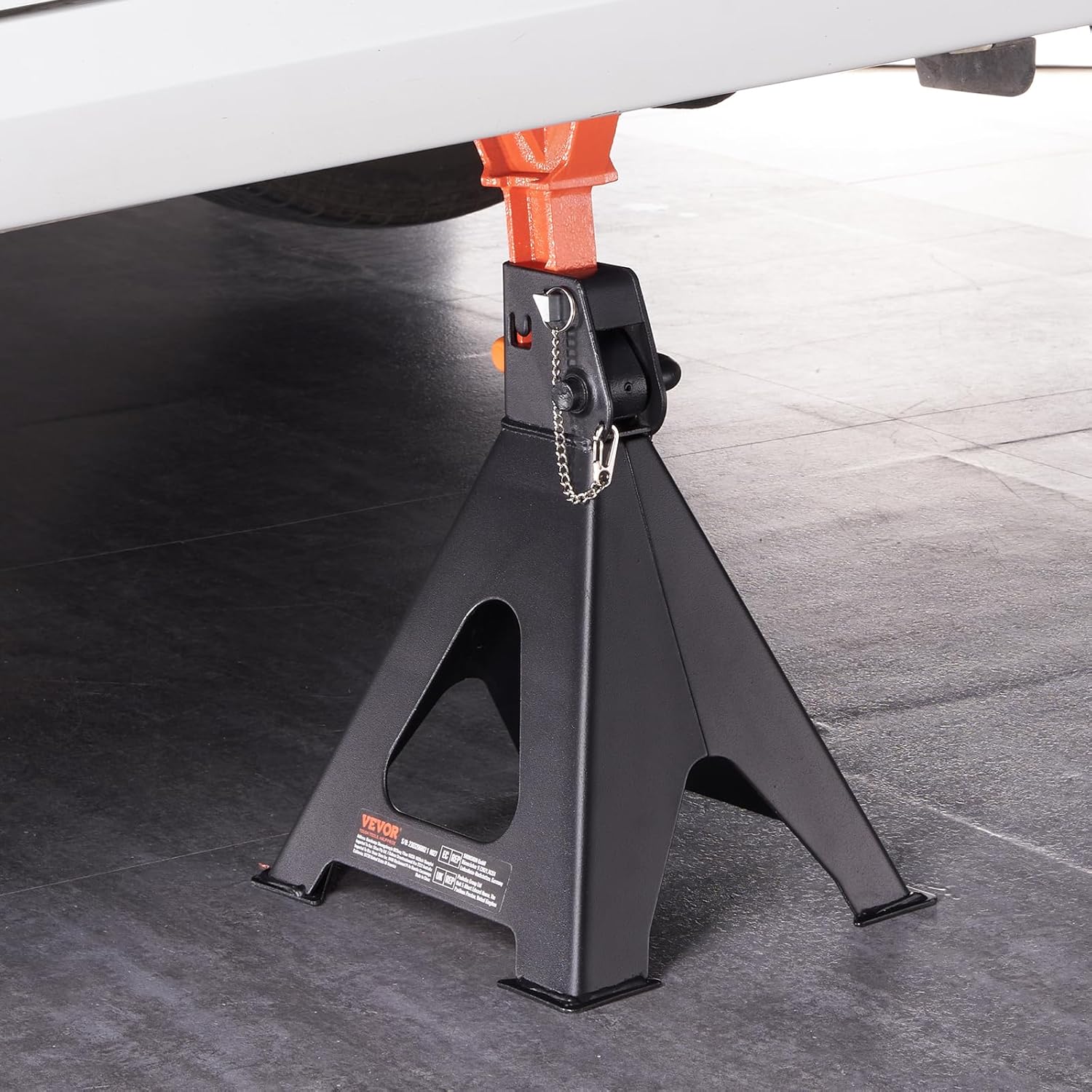 VEVOR 6-Ton Jack Stands, Heavy-Duty Double Locking, Adjustable 14.2"-23", Red - Image 4
