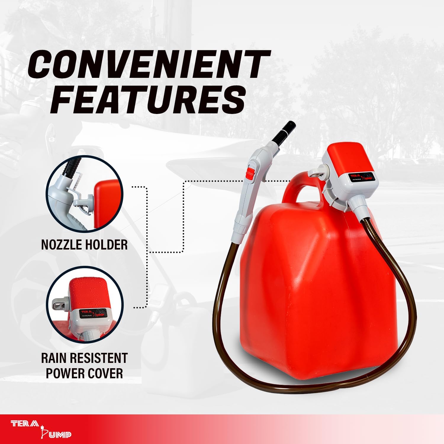 Tera Pump TRFA03 Battery-Powered Fuel Transfer Pump – 2.6 GPM, No-Spill Sensor - Image 3