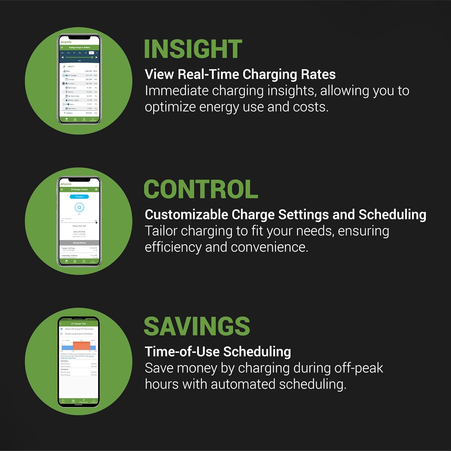 Emporia 48A Level 2 EV Charger – 11.5kW, Smart WiFi, UL Listed, 24ft Cable - Image 4