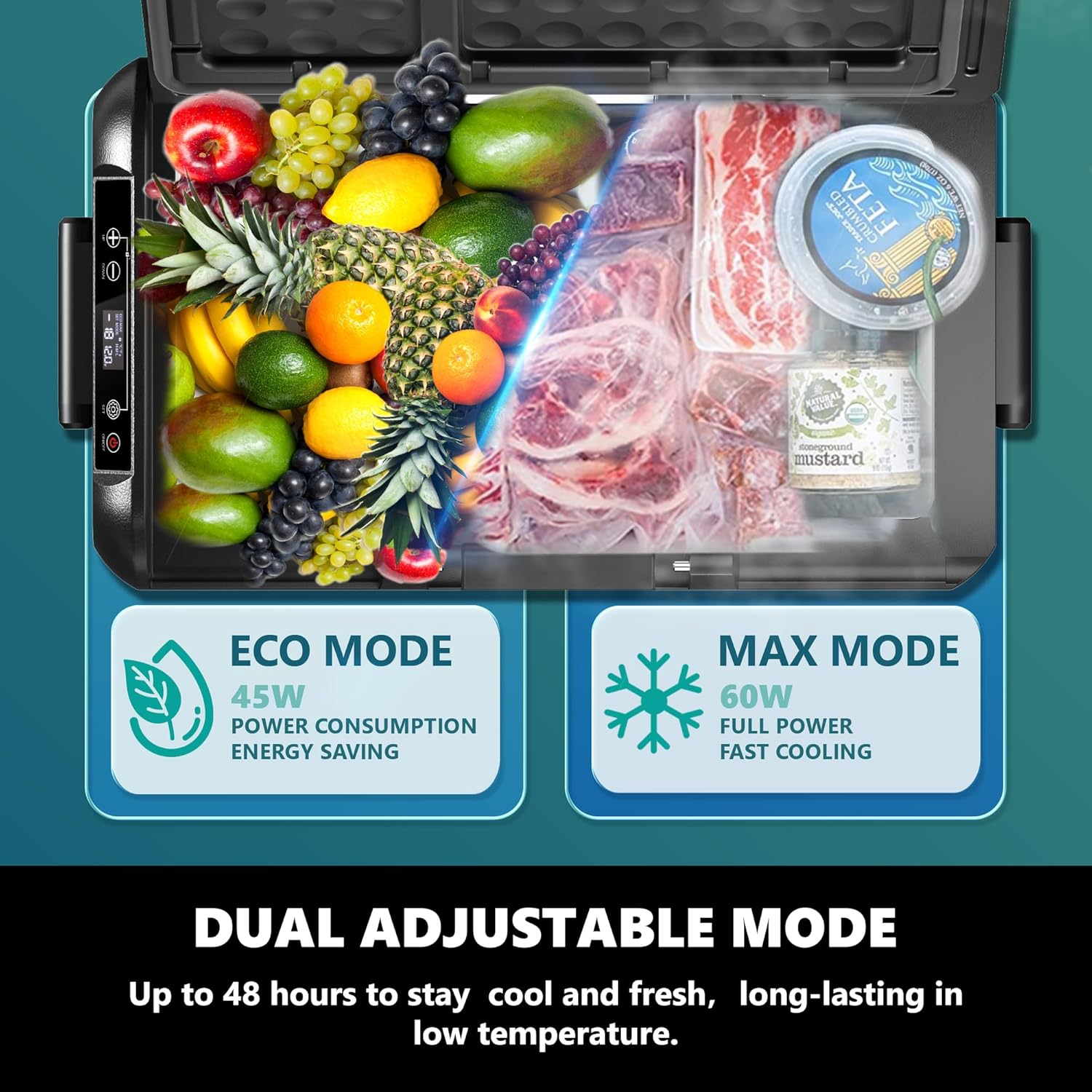 EUHOMY 12V Portable Refrigerator, 19QT Car Freezer, Travel Cooler -4℉ to 68℉ - Image 6