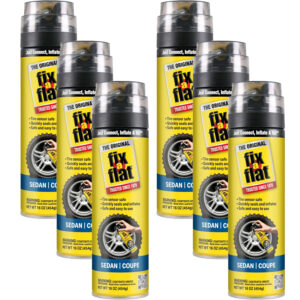 Fix-A-Flat S60420-6PK Emergency Tire Repair & Inflator, Eco-Friendly, Universal Fit, 16 oz (Pack of 6)