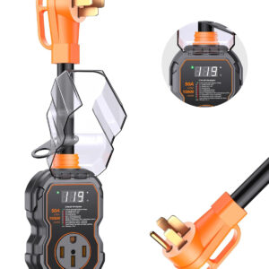 GEARGO 50 Amp RV Surge Protector with Smart LED, Waterproof, 15000 Joules