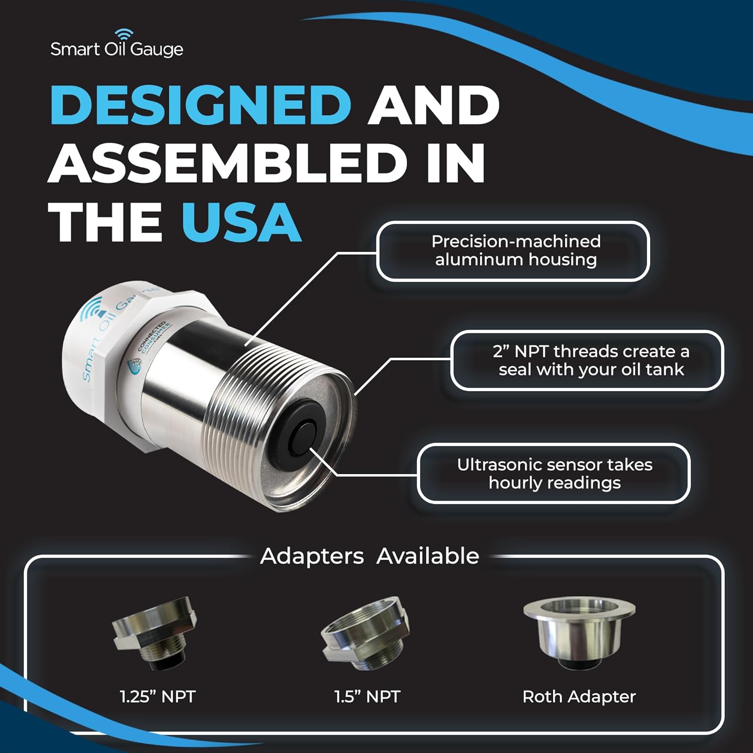Smart Oil Gauge – Wi-Fi Heating Oil Tank Monitor for 275-550 Gallon Tanks, Alexa Compatible - Image 3