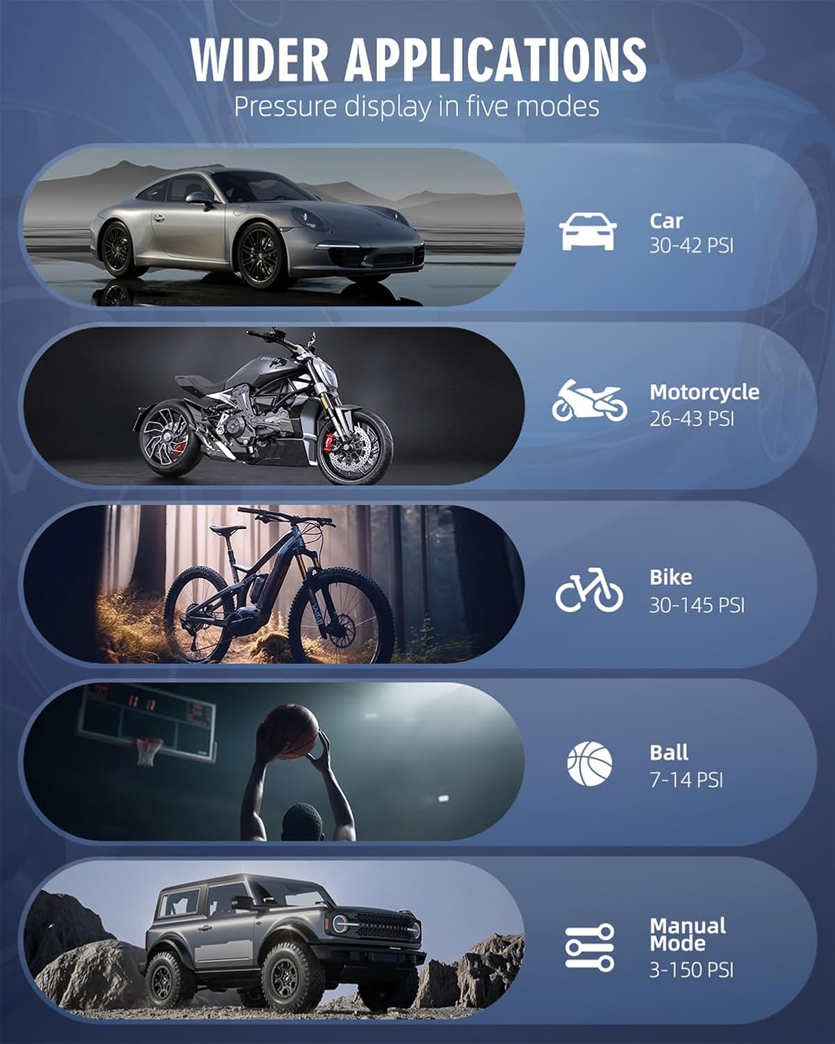 Ultra-Fast 180PSI Tire Inflator – 20000mAh Air Pump with LCD & 3X Speed - Image 6