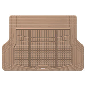 Motor Trend FlexTough Heavy-Duty Beige Rear Cargo Mat – Customizable SUV Trunk Liner