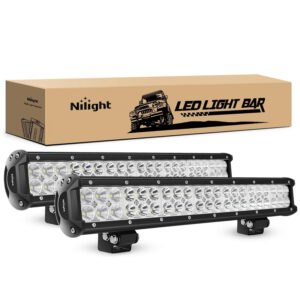 Nilight 20'' 126W LED Light Bar – Off-Road Spot & Flood Combo for Trucks, Jeeps, Boats