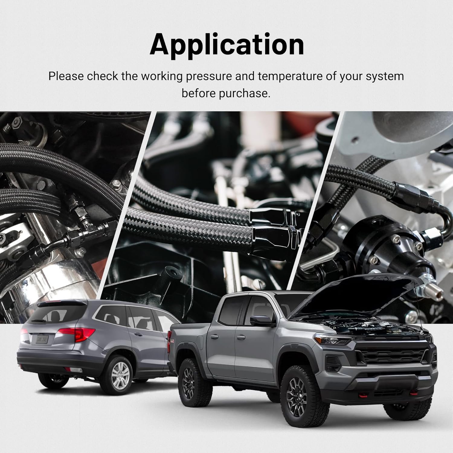 EVIL ENERGY 6AN Nylon Braided Fuel Line Kit, 20FT CPE Black Hose Fittings - Image 6