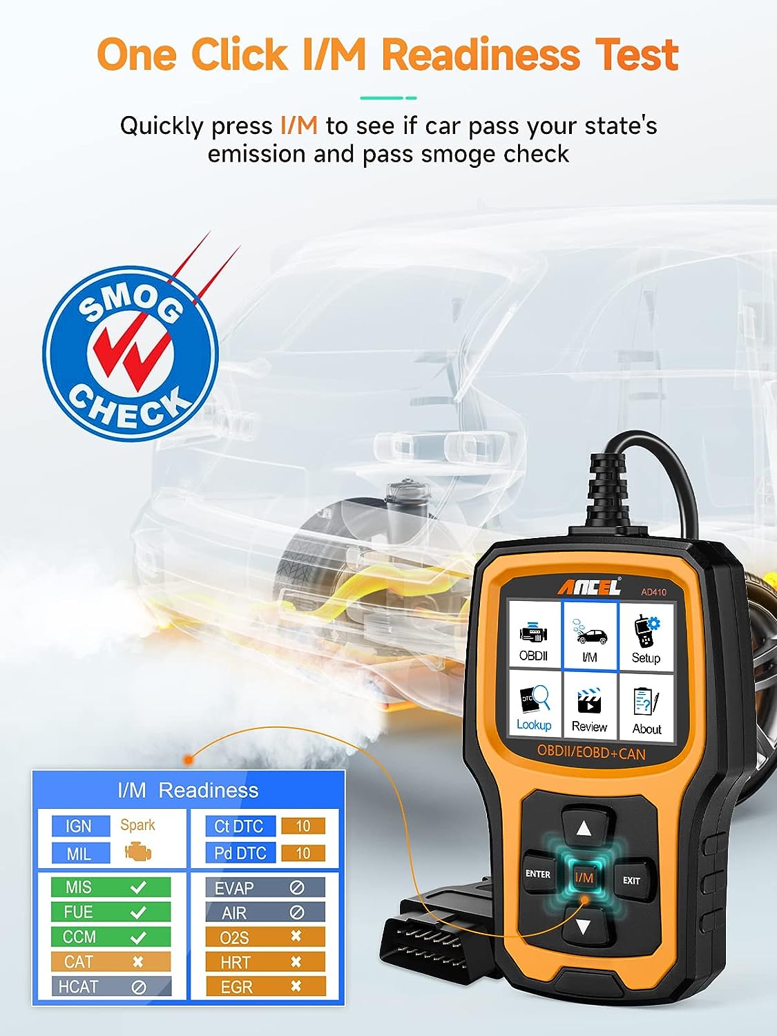 ANCEL AD410 OBD2 Scanner for Check Engine Light, Automotive Diagnostic Tool for All Cars 1996+ - Image 8