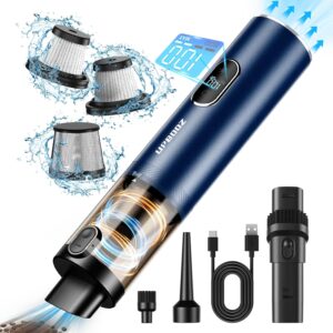 14000PA Car Vacuum Cleaner - Cordless Handheld with LED Light & Air Duster