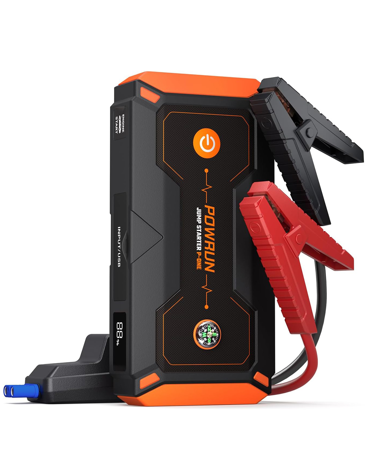 Powrun P-ONE 2000A Jump Starter - Portable Battery Pack for Cars & Diesel Engines (12V)