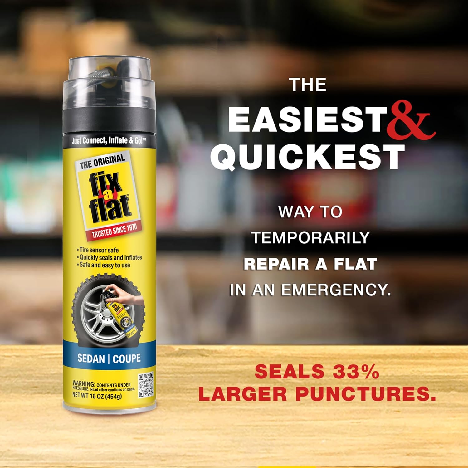 Fix-A-Flat S60420-6PK Emergency Tire Repair & Inflator, Eco-Friendly, Universal Fit, 16 oz (Pack of 6) - Image 5