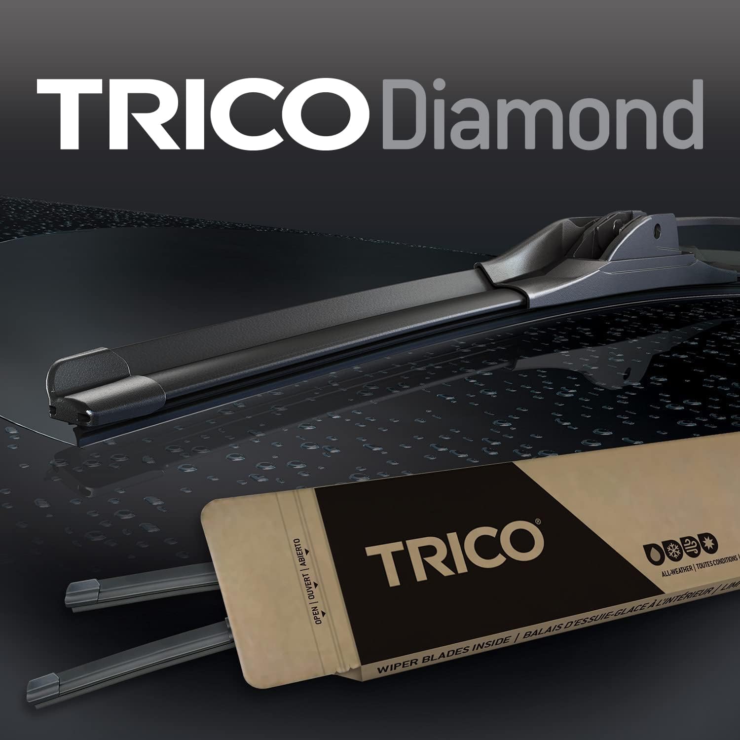 TRICO 24" + 22" Premium All-Weather Wiper Blades Set, Beam Design - Image 2