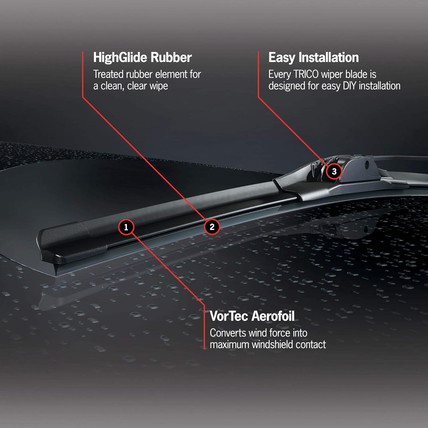 TRICO 24" + 22" Premium All-Weather Wiper Blades Set, Beam Design - Image 5