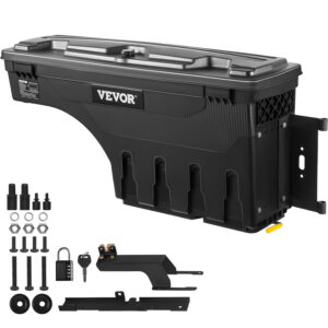 VEVOR Truck Bed Storage Box, Lockable & Waterproof, 6.6 Gal Tool Box for Ford F-150
